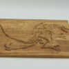 Velociraptor Fossil Wandrelief aus Massivholz – Bild 2