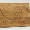 Velociraptor Fossil Wandrelief aus Massivholz